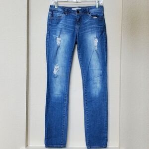 Life in Progress Blue Denim Distressed Jeans, size 27